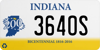 IN license plate 364OS