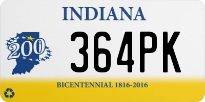 IN license plate 364PK