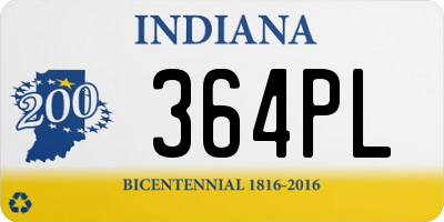 IN license plate 364PL