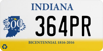 IN license plate 364PR