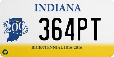 IN license plate 364PT