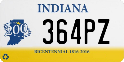 IN license plate 364PZ