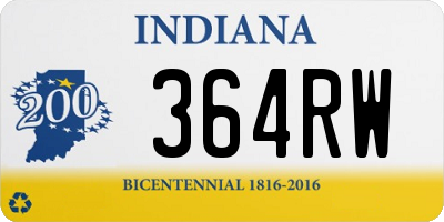 IN license plate 364RW