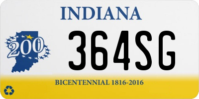 IN license plate 364SG