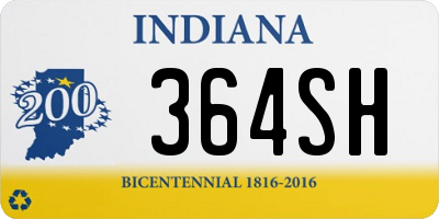 IN license plate 364SH