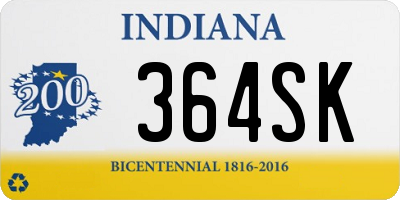 IN license plate 364SK