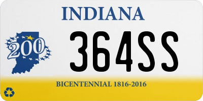 IN license plate 364SS