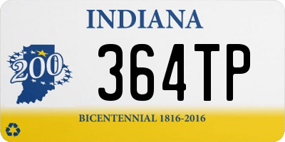 IN license plate 364TP