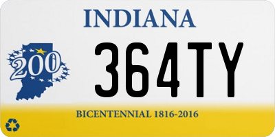 IN license plate 364TY