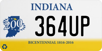 IN license plate 364UP