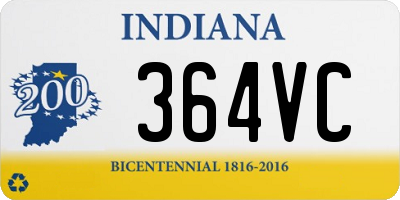 IN license plate 364VC