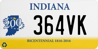 IN license plate 364VK