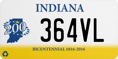 IN license plate 364VL