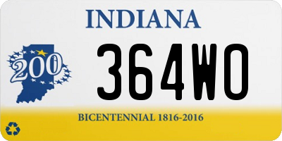 IN license plate 364WO