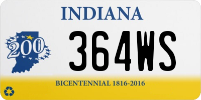 IN license plate 364WS