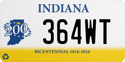 IN license plate 364WT