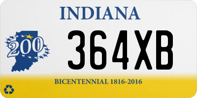 IN license plate 364XB