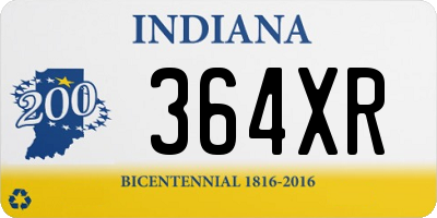 IN license plate 364XR