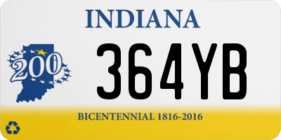 IN license plate 364YB