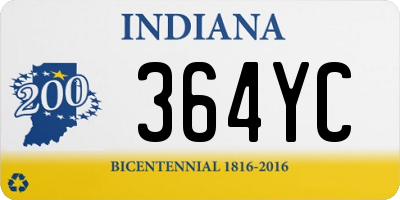 IN license plate 364YC