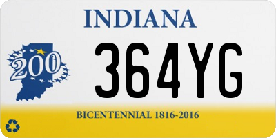 IN license plate 364YG