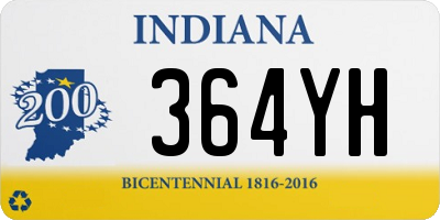 IN license plate 364YH