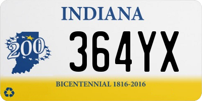 IN license plate 364YX