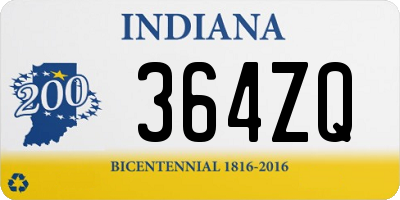 IN license plate 364ZQ