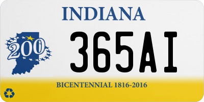 IN license plate 365AI