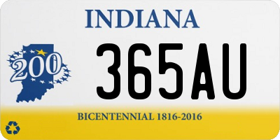 IN license plate 365AU