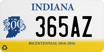 IN license plate 365AZ