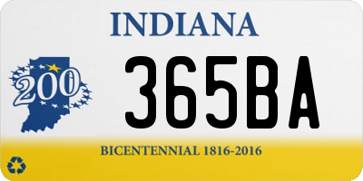 IN license plate 365BA