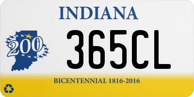 IN license plate 365CL