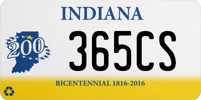 IN license plate 365CS