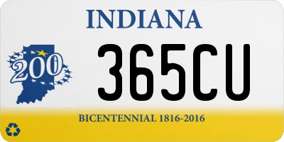 IN license plate 365CU