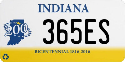 IN license plate 365ES