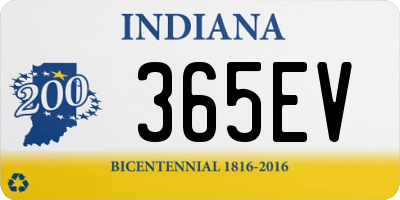 IN license plate 365EV