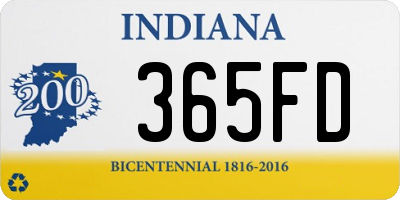 IN license plate 365FD