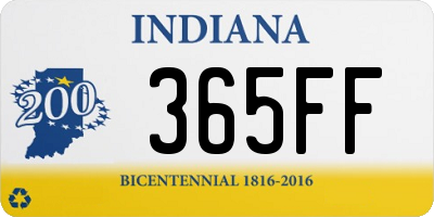 IN license plate 365FF