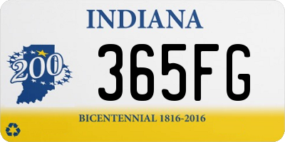 IN license plate 365FG