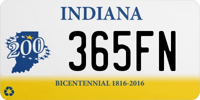 IN license plate 365FN