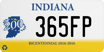 IN license plate 365FP