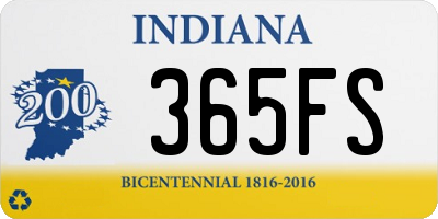 IN license plate 365FS