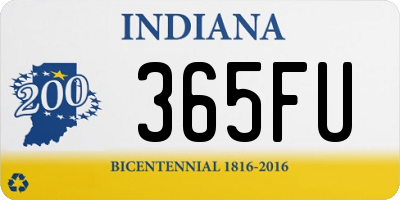 IN license plate 365FU