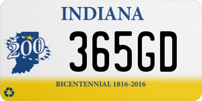 IN license plate 365GD