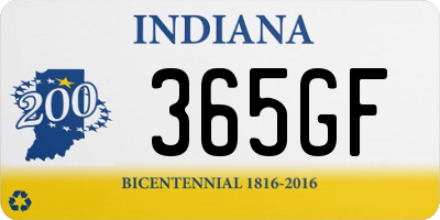 IN license plate 365GF