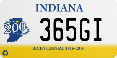 IN license plate 365GI