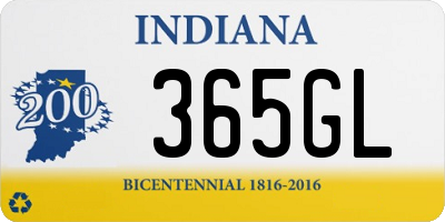 IN license plate 365GL