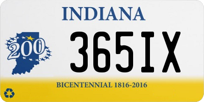 IN license plate 365IX