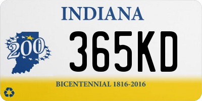 IN license plate 365KD